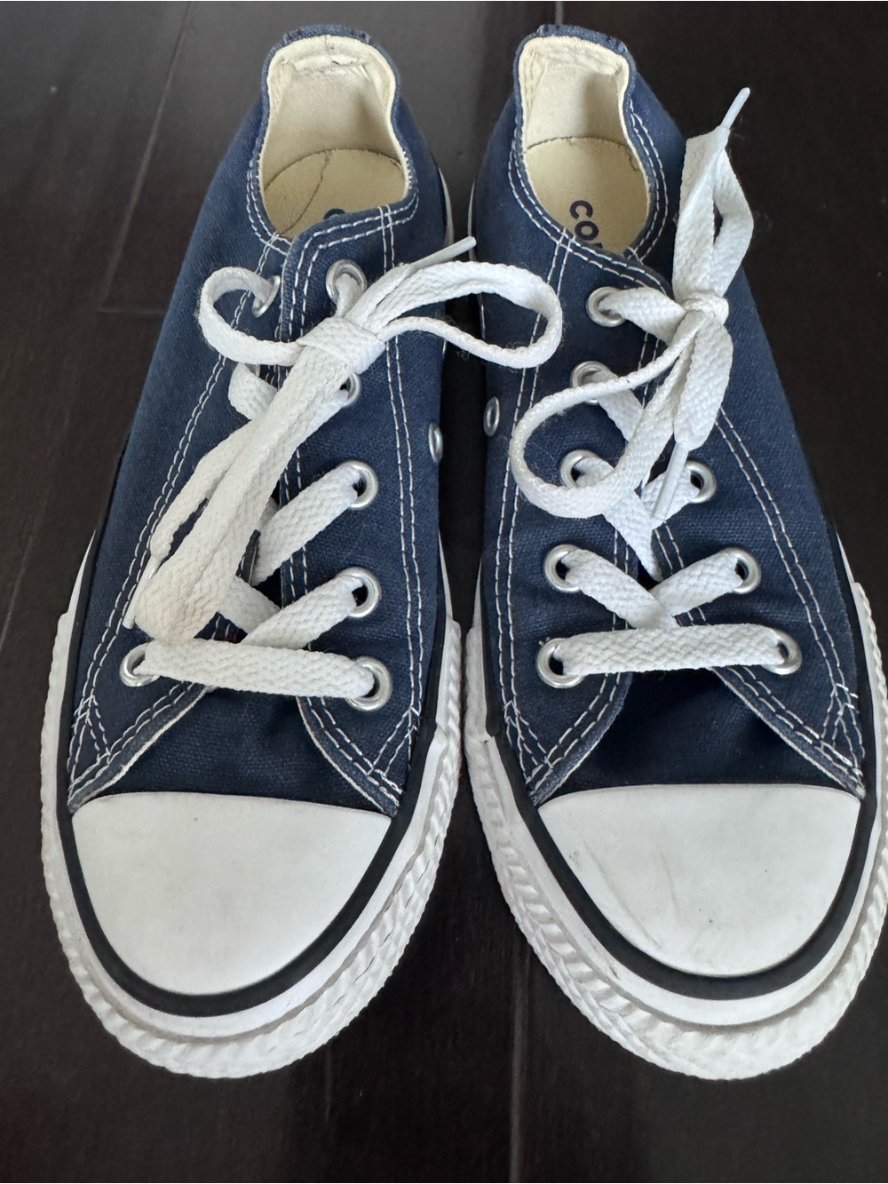 Converse Kids Low-Top Sneakers - Navy with White Laces